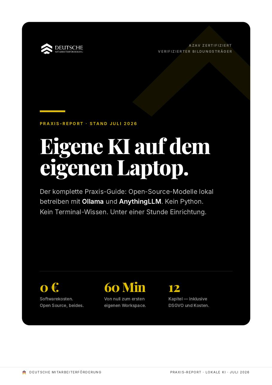 Cover: Lokale KI: Eigene KI auf dem eigenen Laptop